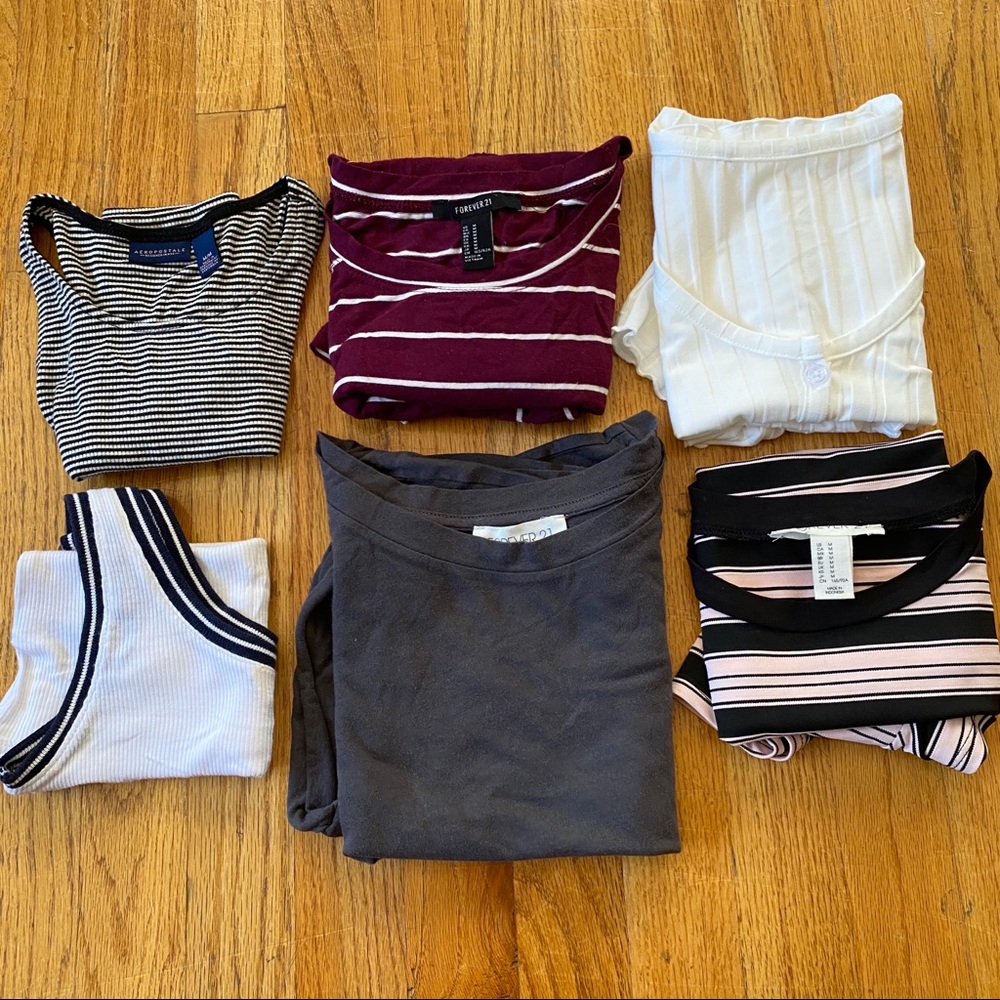 forever 21 & aeropostale crop top bundle